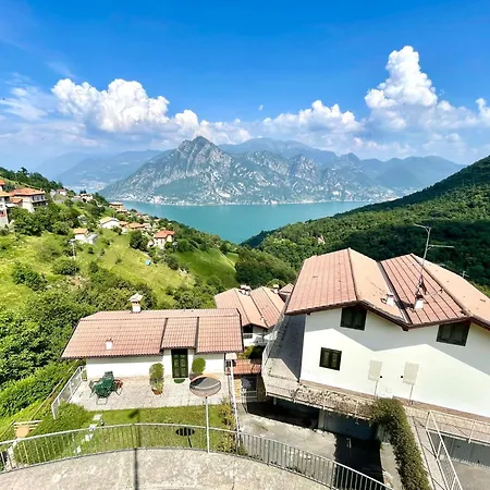 Lägenhet Enjoyiseolake - Soffio Di Rugiada - Spacious Terrace With View Fonteno